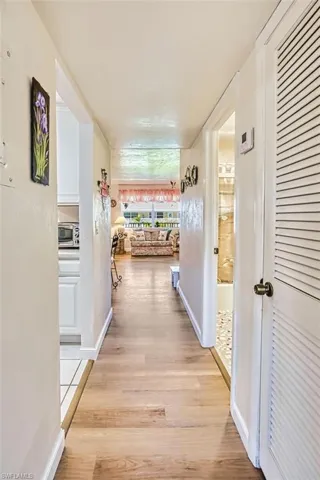 Hallway view to living area
