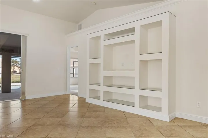 Built in Entertainment center. Can be removed for a gorgeous fireplace wall