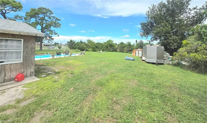 Side yard looking towards backyard