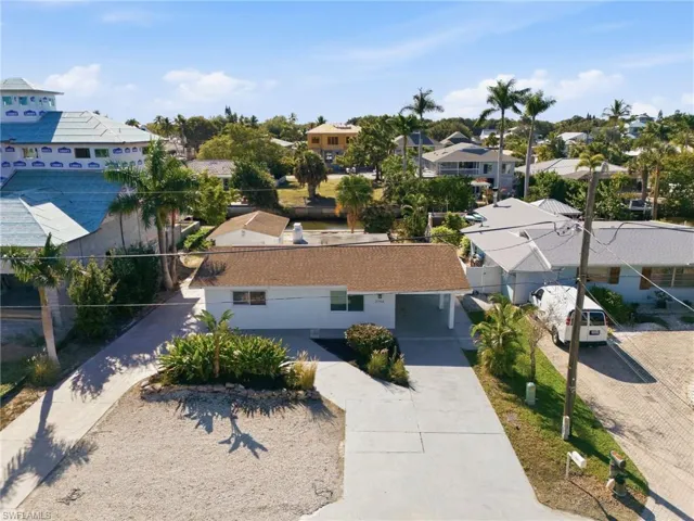 Aerial view of residential area