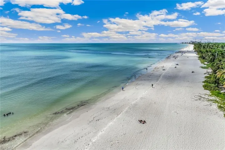 View of water feature with a view of the beach