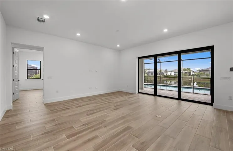 Sliding glass door onto lanai