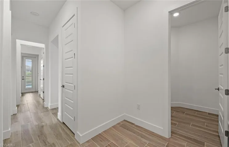 Ample storage underneath stairs