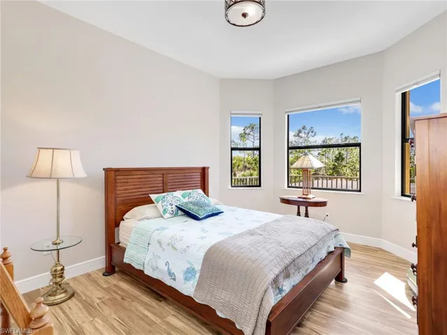 Upstairs bedroom with private preserve views