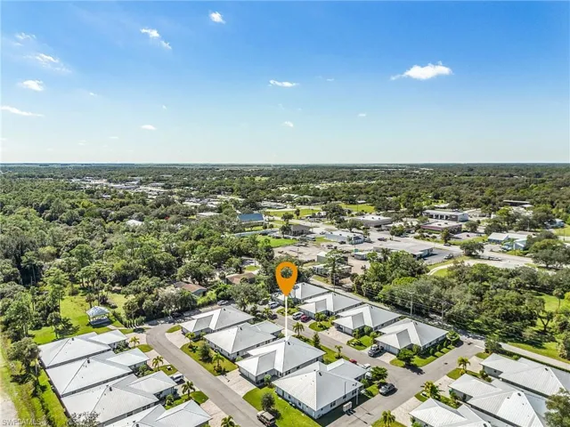 Aerial view of residential area