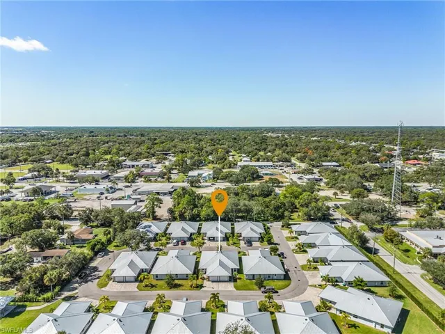 Aerial view of residential area