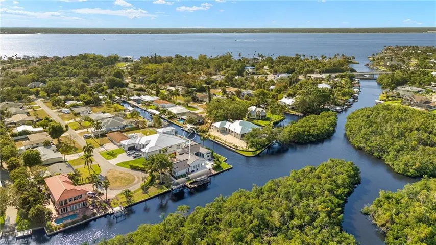 Bird's eye view with a residential view and a water view