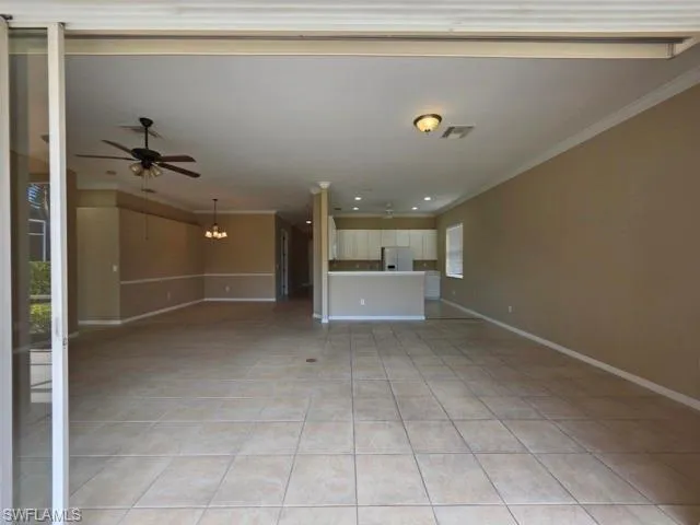 View from lanai into living room