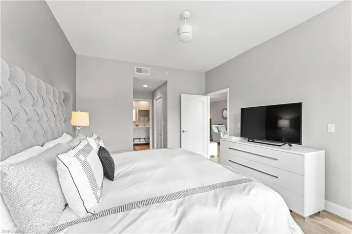Bedroom featuring light wood-type flooring