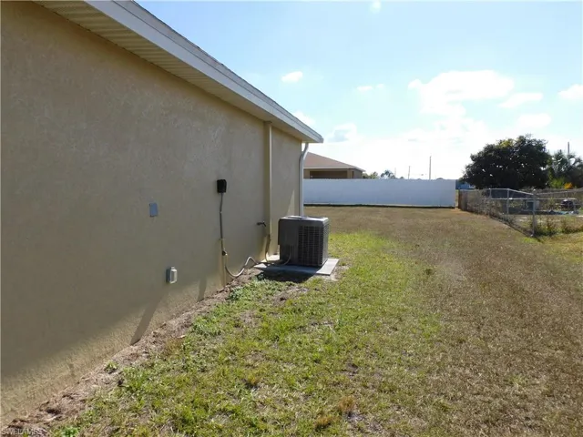 View of fenced yard