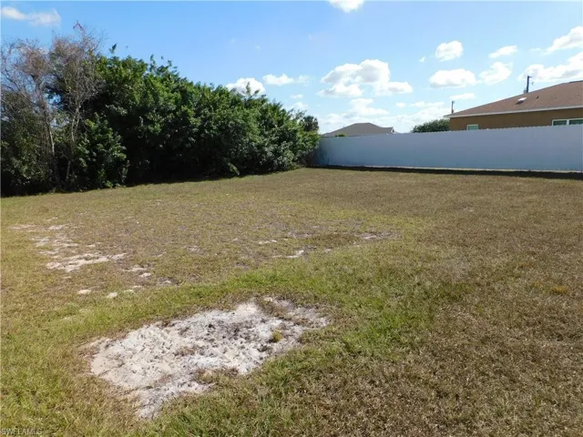 View of fenced yard