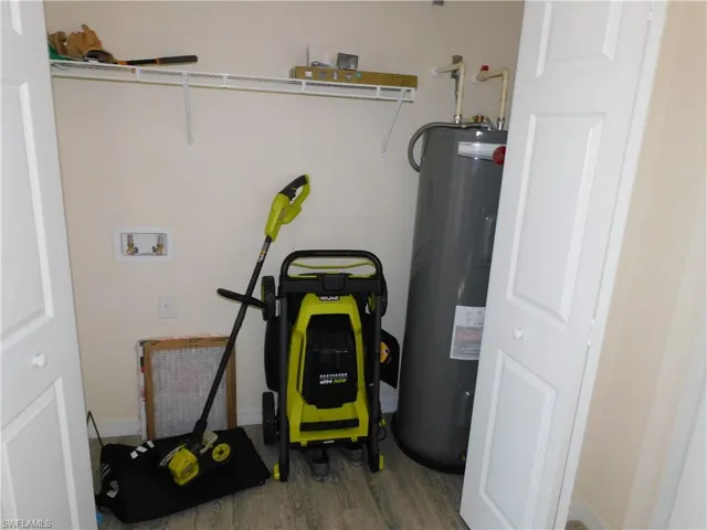 Utilities featuring electric water heater