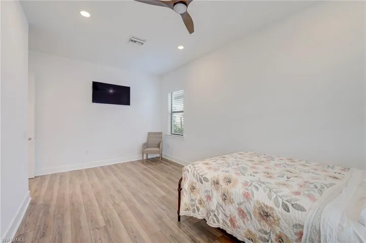 Downstairs flex room with french doors.