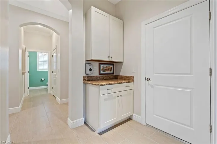 "Drop Station" outside of Laundry Room and Garage