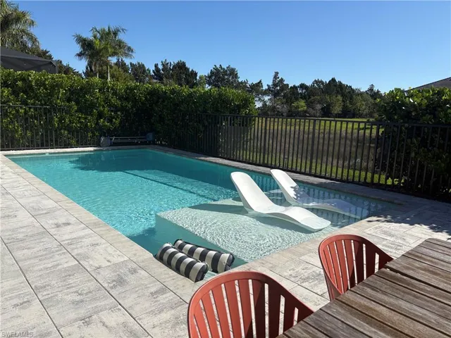 View of pool featuring a fenced backyard