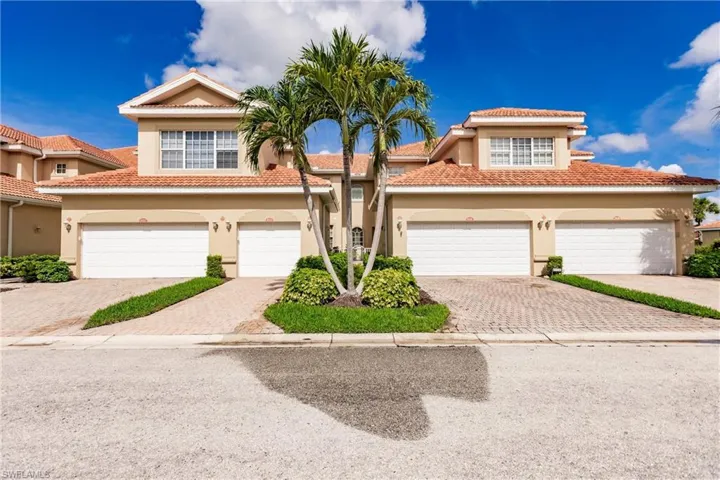 View of front of property with a two car garage