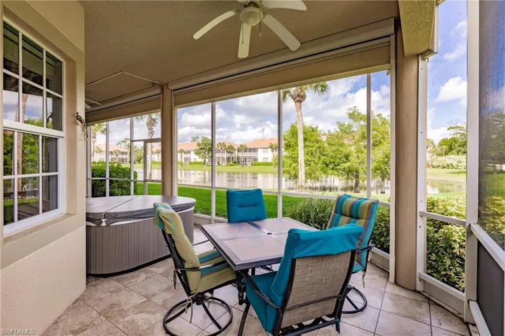 Wrap around lanai with water view