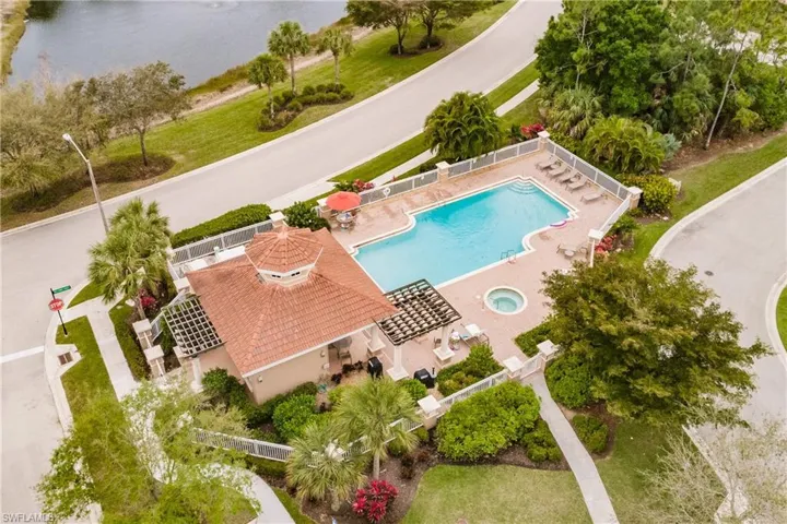 Aerial view of second pool