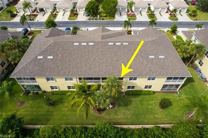 Aerial view of residential area
