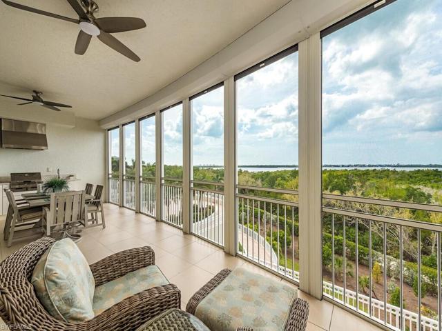 Screened lanai complete with grill, dining area and electric hurricane shutters.  Enjoy sunsets over Estero Bay.