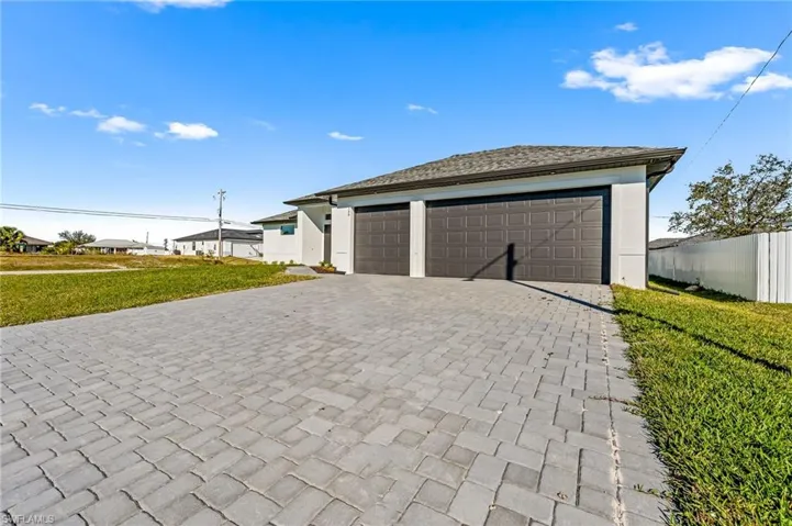 Garage with a yard