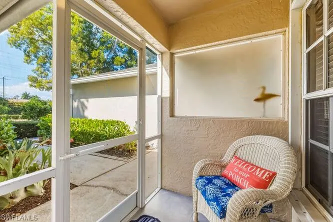 View of front screened entry.