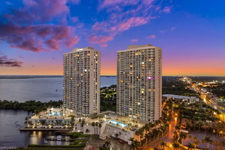City view with a water view