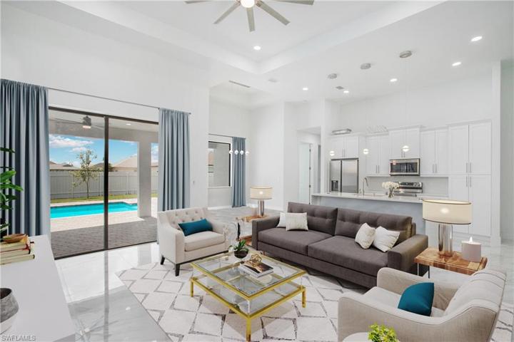 Photo has been reality renovated to showcase the possibility of the living room. Design services included with purchase!