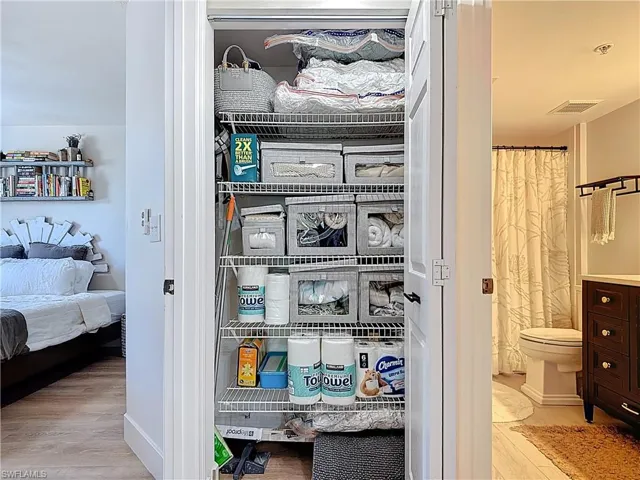 Closet featuring visible vents