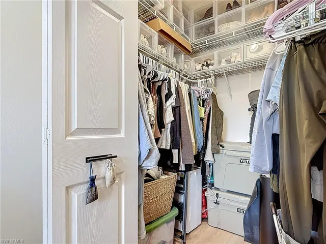 View of walk in closet