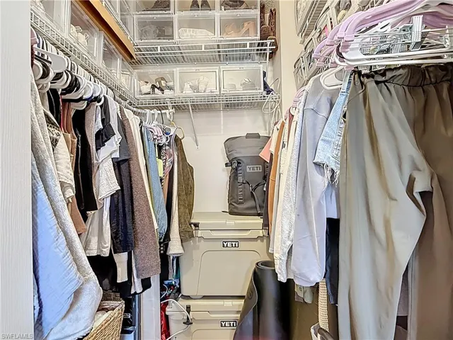 View of walk in closet