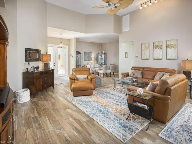 Cozy yet sophisticated living space with a seamless indoor-outdoor flow.