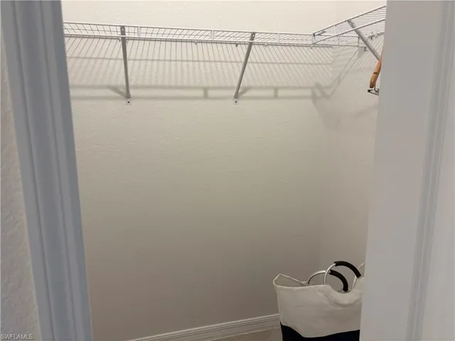 View of walk in closet