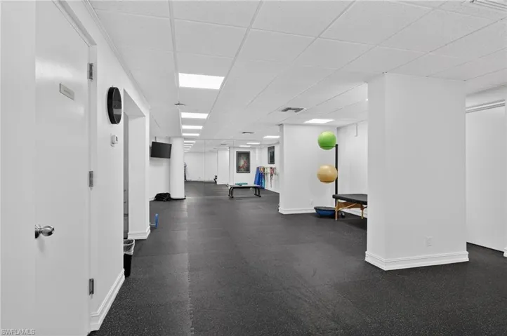 Stretching and workout room