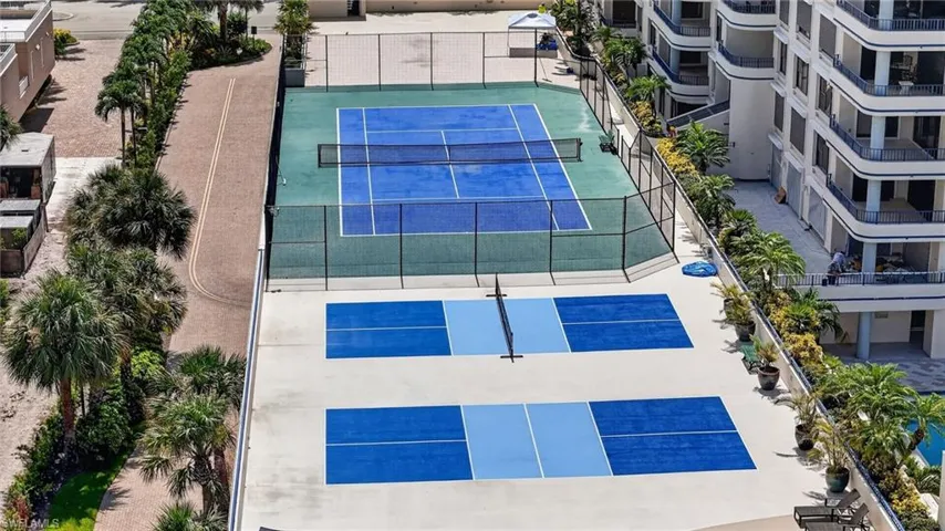 Private tennis and pickleball courts