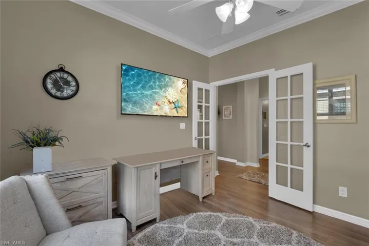 Den w/ French Door Entry