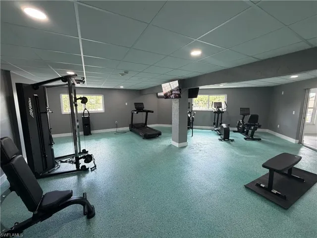 Newly renovated gym