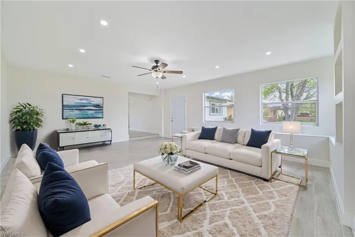virtual staging family room different angle