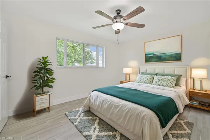 virtual staged main bedroom