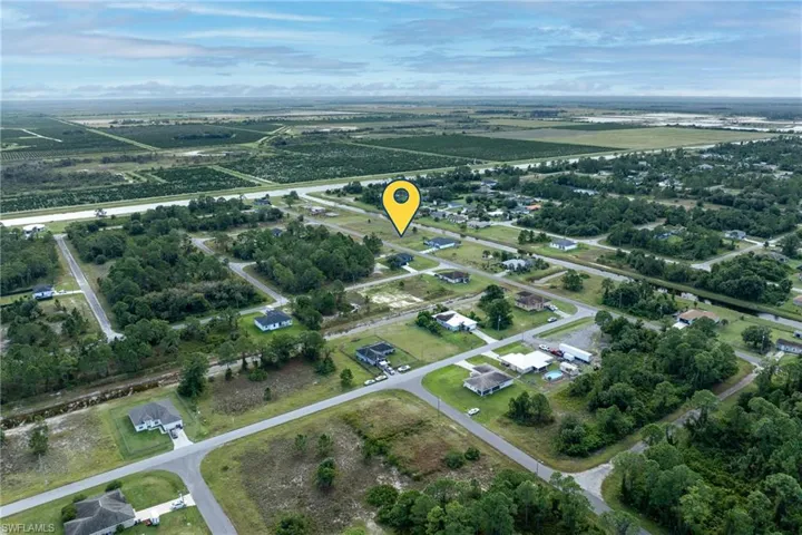 Aerial overview of property's location