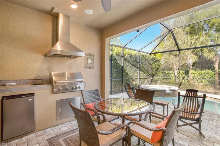 Covered outdoor kitchen