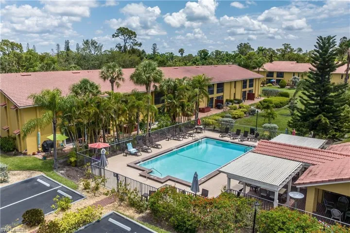 Pool with fence and a patio