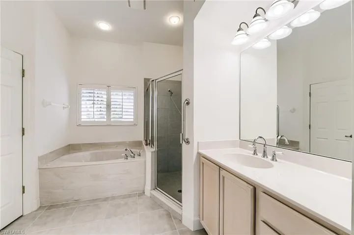 Primary soaking tub and shower