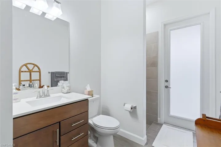 Back Bathroom serves as convenient Pool Bath