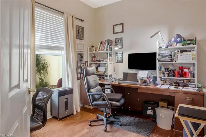 Office featuring light hardwood / wood-style flooring