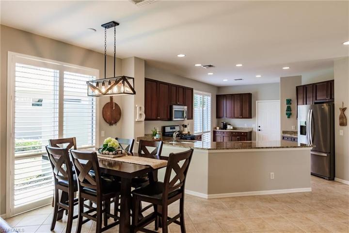 Dining room with upgraded lighting