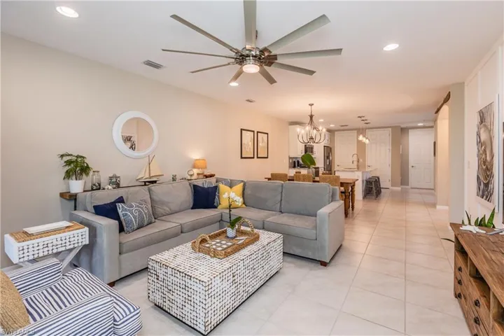 Open concept with light neutral finishes