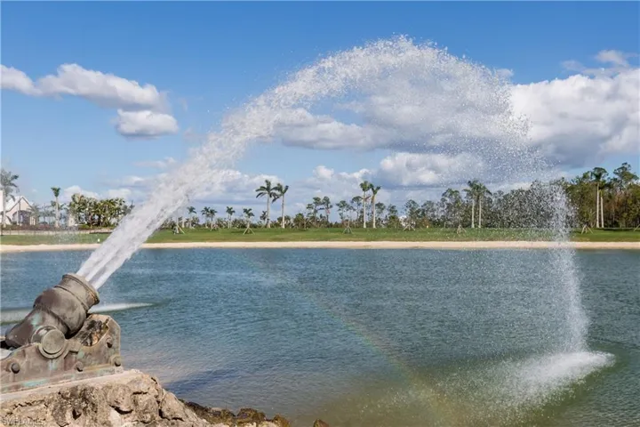 Water cannons greet you as you arrive to Naples Reserve
