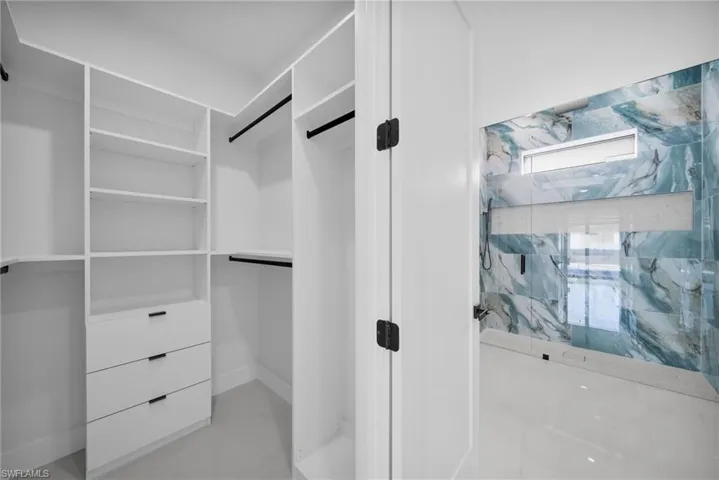 View of walk in closet