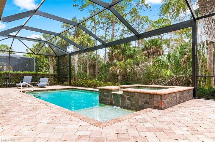 Pool and spa in private setting